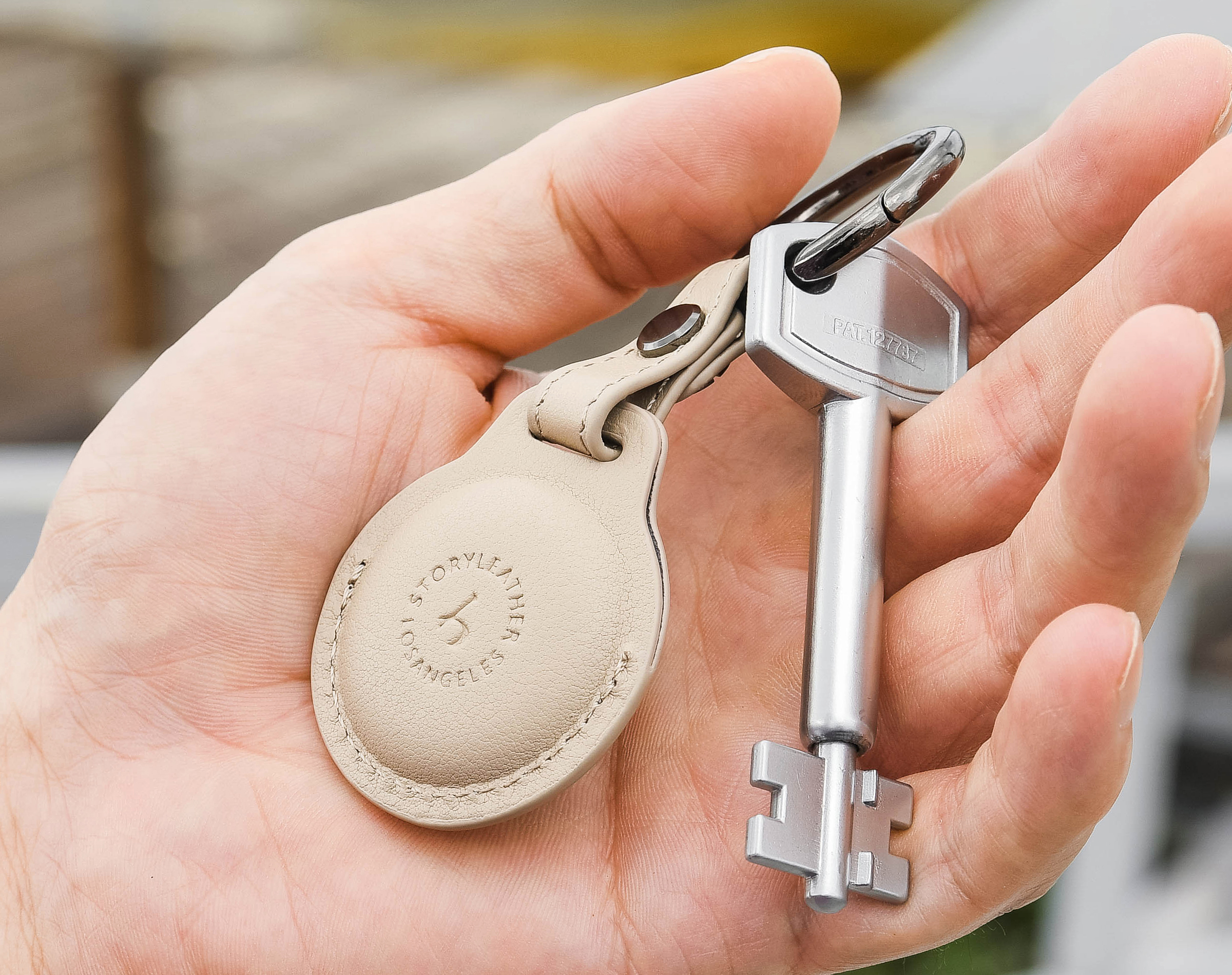 AirTag Leather Keychain